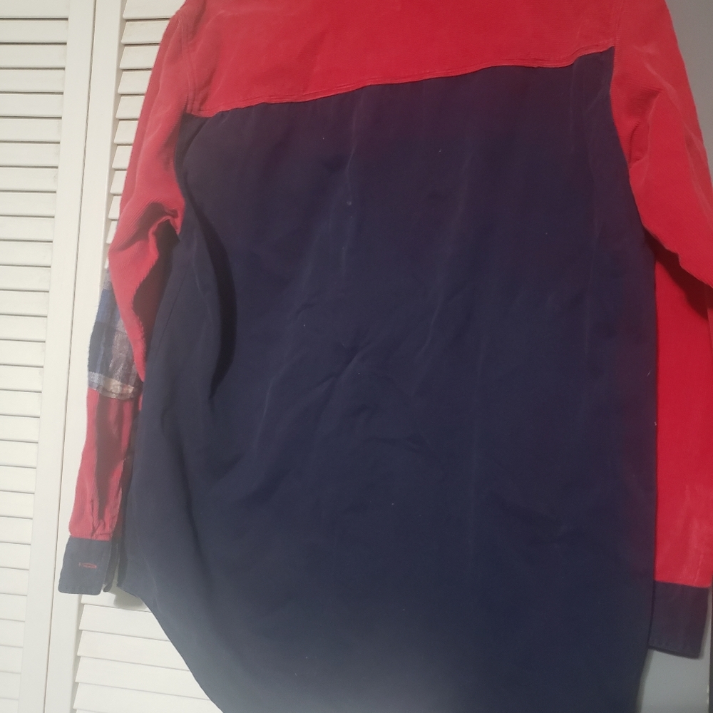 Womens Red Rover Colorblock Button Up Top Large - Picture 2 of 5